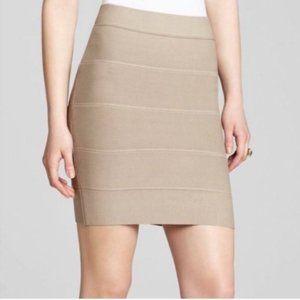 BCBG Max Azria Khaki Simone Bandage Skirt M